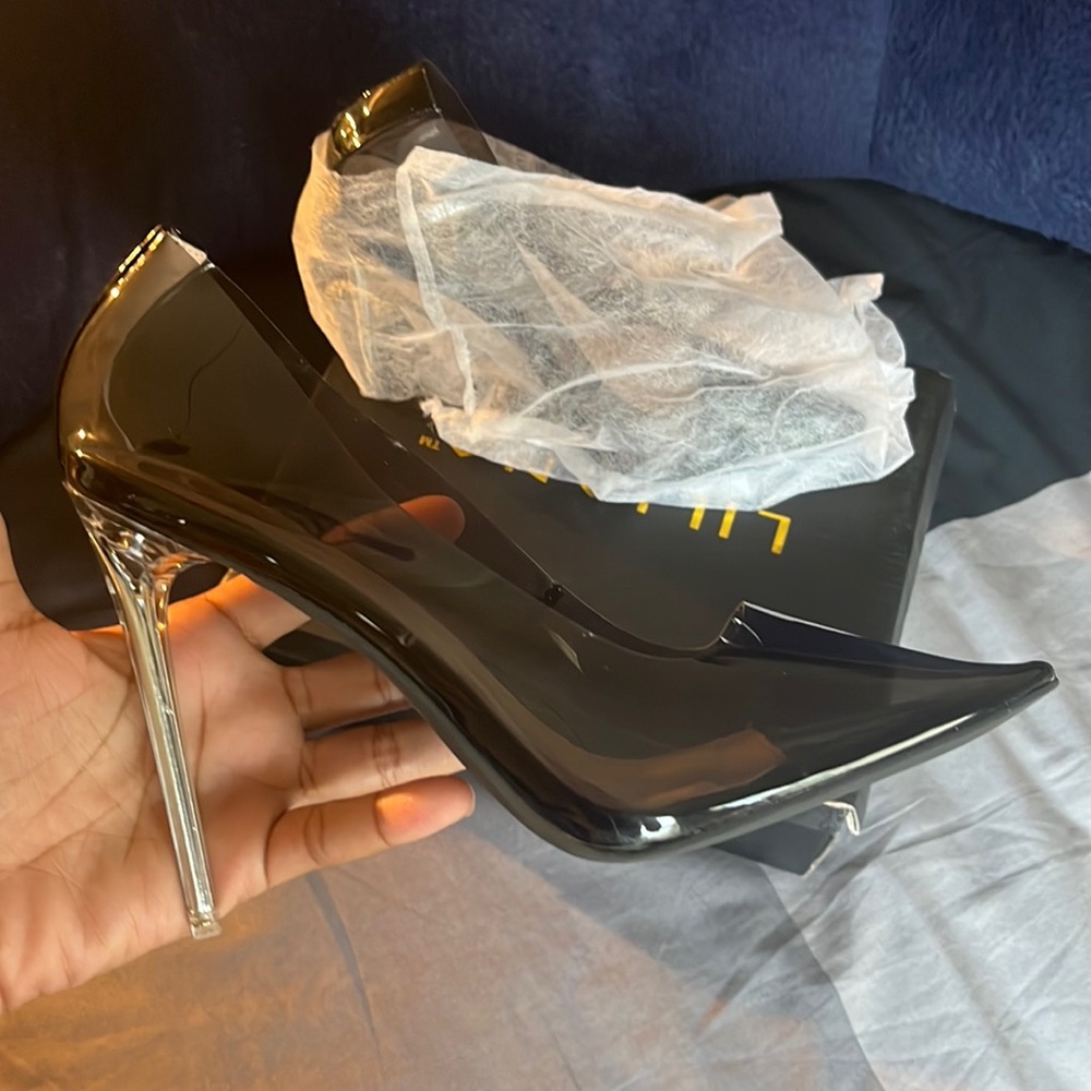 Black sheer like heels